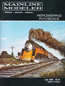 MAINLINE MODELER 7/83 AMTRAK F40PH, C&O N&W 4-8-2, CN, ILLINOIS TERMINAL GP7 - Picture 1 of 2