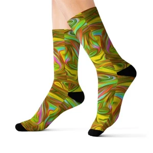 Charisma Girls Swirl Series Design Number 18 Sublimation Socks - Picture 1 of 13