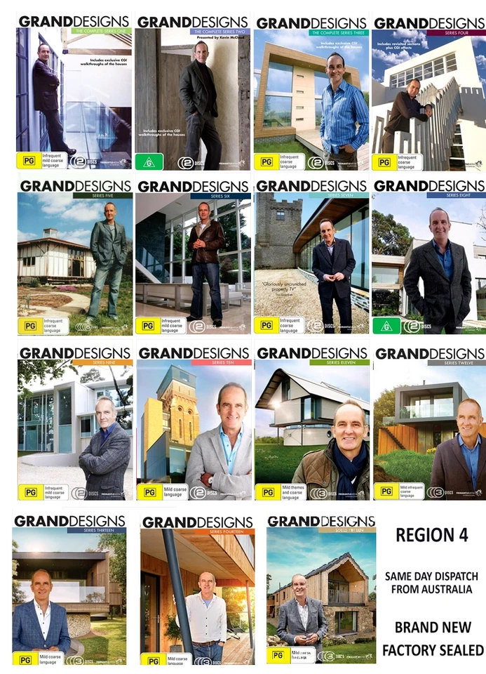 GRAND DESIGNS Series Season 1-15 1 2 3 4 5 6 7 8 9 10 11 12 13 14 15 DVD SEALED - Image 1 of 1