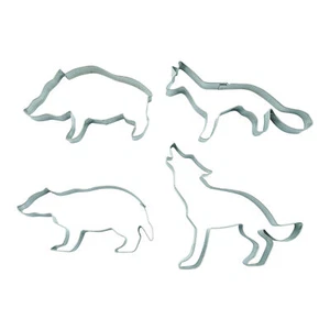 Ausstecher 4er Set Wolf Wildschwein Fuchs Dachs Ausstechform Keksausstecher Wild - Bild 1 von 9
