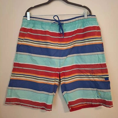 Polo Ralph Lauren Size XL Striped Board Shorts Swim Trunks Pockets Elastic Waist - Image 1 of 4