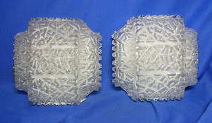Pair Mid Century Ice Structure Wall Lamps Mirror Sconces #O/B - Picture 1 of 1
