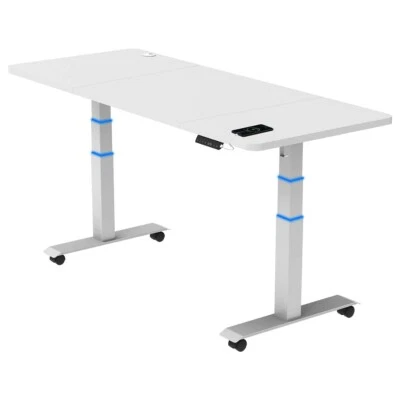 Höhenverstellbarer Schreibtisch Computertisch Elektrisch 160x80cm 3-Segment Weiß - Bild 1 von 4