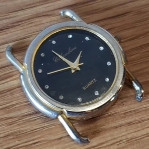 Reloj para mujer Columbine clásico negro diamante índices Japón tono dorado WP4 - Imagen 1 de 12
