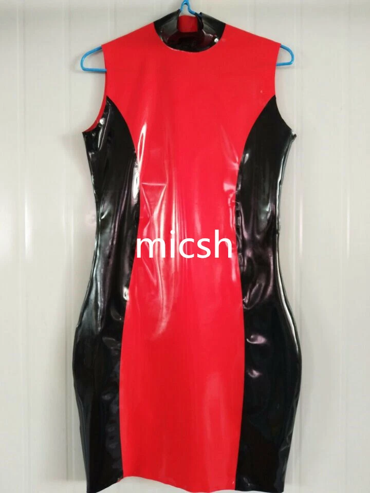 Latex Rubber Gummi kleid uniform Sexy dress sleeveless 0.45MM Cosplay S-XXL - Bild 1 von 1