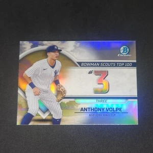 2023 Bowman Chrome Scouts Top 100 Anthony Volpe BTP-3 New York Yankees RC - Picture 1 of 2