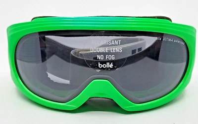 Gafas de esquí Bolle Ultima de la década de 1980 verdes con lentes polarizadas grises nuevas en caja Foto 1 de 4