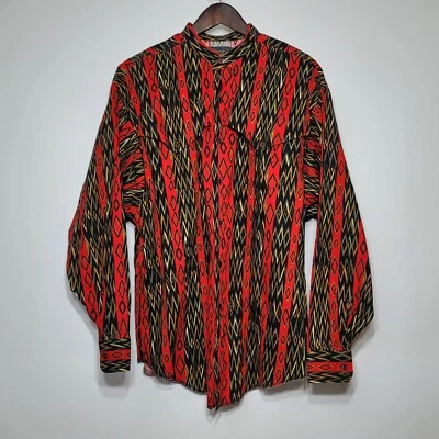 VTG Panhandle Slim Abstract Colorful Western Cowboy Shirt Men's Medium/Large  - Image 1 of 4
