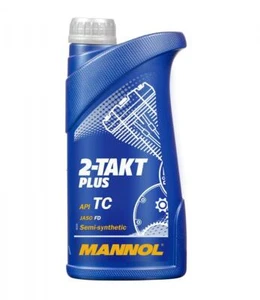 2T Oil 1L for Yamaha USA YW 50 Zuma 2002-2010 Mannol 2-Takt Plus 2 Stroke Oil - Picture 1 of 3