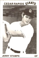 1975 Cedar Rapids Giants TCMA #24 Jerry Stamps Bessemer Alabama University South