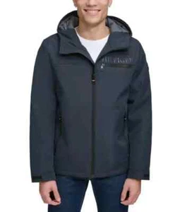 NEW Tommy Hilfiger Men's Performance Wind and Water Resistant Jacket -Blue-Large - Picture 1 of 5