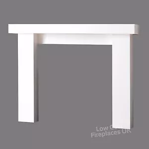 GAS ELECTRIC WOOD FIRE FIREPLACE SUITE MANTEL CHUNKY SURROUND WHITE BIG LARGE - Picture 1 of 3