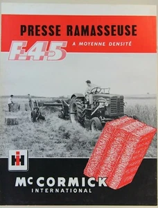 Prospekt Brochure Mac Cormick International F.45 Presse Pickup Traktor - Bild 1 von 1