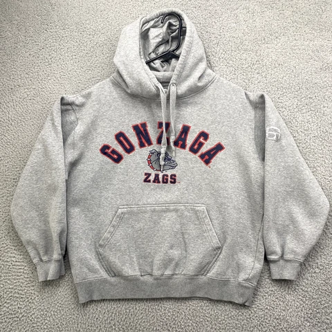 Gonzaga Bulldogs Sweatshirt Adult Large Gray Pullover Hoodie Sweater Zags Mens Cover