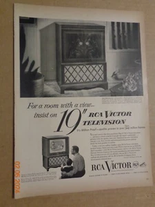 Vintage Print Ad -1951 for RCA Victor 19" Television - Picture 1 of 1
