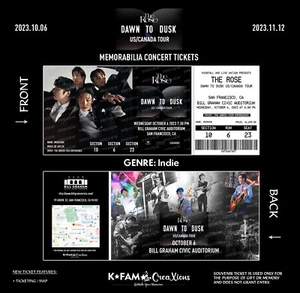 THE ROSE DAWN TO DUSK WORLD TOUR - K-Pop Concert Tickets - Picture 1 of 6