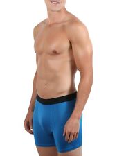 3 Athletic Works Breathable Performance Boxer Brief 6" Inseam Blues Xl 40-42