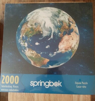 Springbok Blue Planet Earth 2000 Piece Puzzle New Sealed 34 X 42 1/2” Vintage - Image 1 of 4
