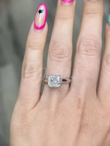 IGI Certified, Cushion Lab Grown Diamond Solitaire Engagement Ring - Picture 1 of 8