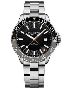 Reloj para hombre Raymond Weil Tango GMT cuarzo esfera negra acero inoxidable 8280-ST2-20001 - Imagen 1 de 12