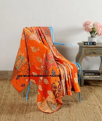 Indisches Flickwerk Handmade Baumwolle Kantha Decke Sofa Überwurf Bezug 50 165cm - Bild 1 von 4
