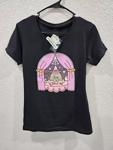 Pusheen Women T Shirt Medium Halloween Witch Fortune Teller Spooky Kitty Cat Tee - Picture 1 of 3