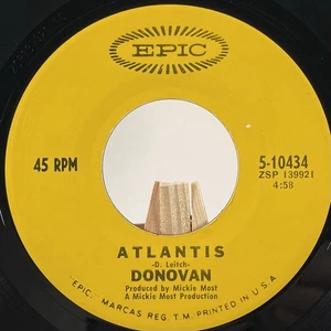 DONOVAN 45 RPM ATLANTIS / TO SUSAN ON THE WEST COAST WAITING—VG+ - Picture 1 of 6