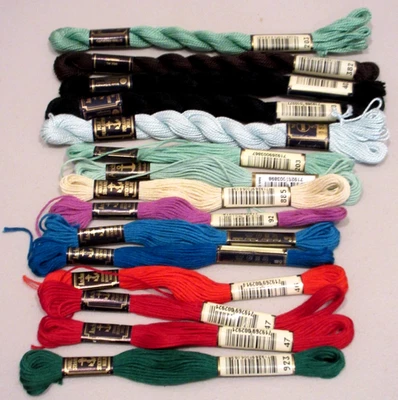 Lot of 15 ANCHOR FLOSS & PERLE COTTON#5 Threads - Image 1 of 3