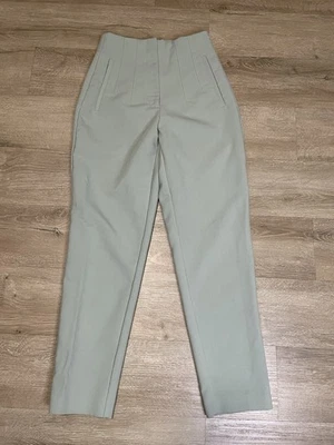 Zara Womens Sz XS Mint Green High Waisted Trousers Dress Career - Image 1 of 4