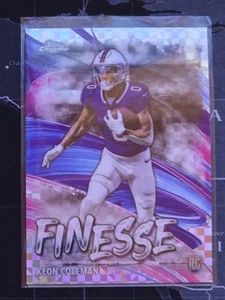 2024 Topps Chrome - Finesse Keon Coleman #F-18 X-Fractor (RC) - Picture 1 of 2
