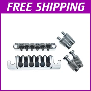 Precision Roller Saddle Bridge Set for LP Guitars - Picture 1 of 8