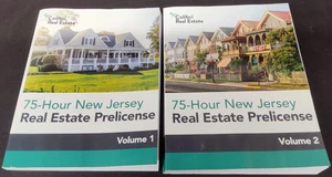 75-Hour New Jersey Real Estate Prelicense Volumes 1 & 2 Paperback 2024 - Picture 1 of 9