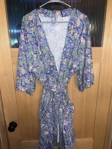 New Vera Bradley Hanging Around Purple Sloth Cotton Robe 2X - Picture 1 of 6