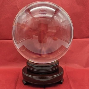 BOULE/SPHÈRE EN CRISTAL TRANSPARENT 22 LB 200 MM/7,874" avec support Fortune Teller Medium - Photo 1 sur 12