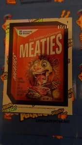 2025 WACKY PACKAGES - LOGO FOIL CARD - CARD #1 MEATIES - NUMBERED 07/10 - Picture 1 of 1