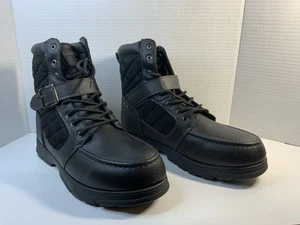 Botas con cordones US Polo Assn para hombre negras imitación cuero granulado talla 10 m - Imagen 1 de 7