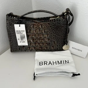 NWT - BRAHMIN Melbourne ANYTIME MINI Shoulder Bag Chicory Brown, Leather - Picture 1 of 7