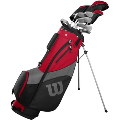 Men's Wilson Profile SGI Package Set - 14 Piece w/Stand Bag - RH STD RG Blk/Red - Image 1 of 4