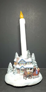 Thomas Kinkade 'Holiday Lights, Spirits Bright' Moonlit Sleigh Ride - Picture 1 of 7