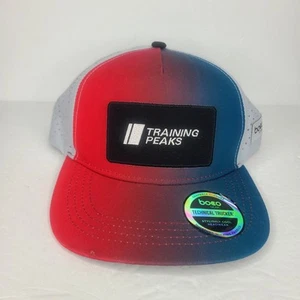 BOCO Gear Training Peaks Technical Trucker Hat Mesh Blue Red Ombre - Picture 1 of 5