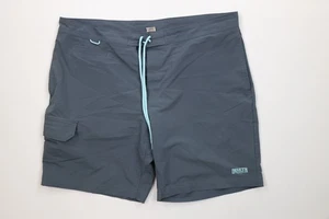 Duluth Trading Co Mens 40 Spell Out DuluthFlex Bull Moose Swim Board Shorts Gray - Picture 1 of 12
