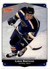 1999-00 UD Victory Blues Hockey Card #261 Lubos Bartecko