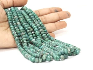 AAA Quality Natural Azurite Malachite Faceted Rondelle Beads, 5-8mm malachite - Picture 1 of 9