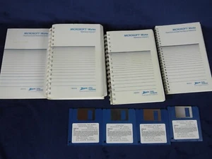 Microsoft Works DOS vintage con disquetes y manuales - Imagen 1 de 5