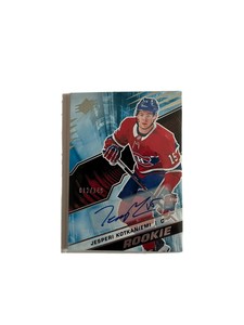 18-19 SPX ROOKIE AUTOGRAPH #R-JK JESPERI KOTKANIEMI RC AUTO 012/149 CANADIENS