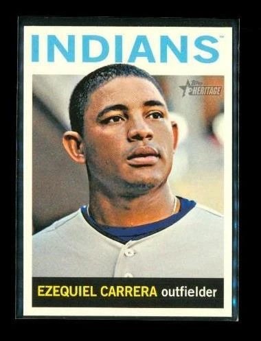 2013 TOPPS HERITAGE Baseball Card #362 EZEQUIEL CARRERA Cleveland Indians - Image 1 of 2