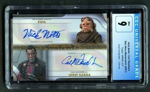 Nick Nolte / KUIIL & Carl Weathers / Karga Star Wars Masterwork Autograph CGC 9