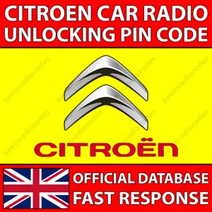 ✅CITROEN RADIO CODE BERLINGO C1 C2 C3 C4 C4 PICASSO C5 JUMPY SAXO XSARA PICASSO✅ - Picture 1 of 6