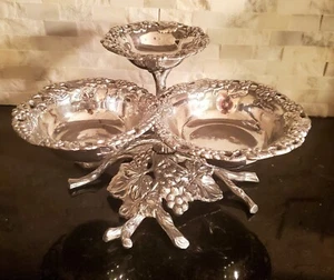 Arthur Court GRAPE three tiered candy dish - Picture 1 of 1