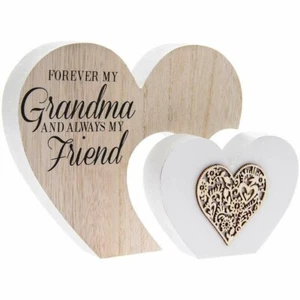 Leonardo Forever my GRANDMAR Laser Cut Woodcraft Heart Gift Mothers Day - Picture 1 of 2